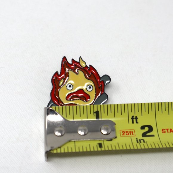 Cute Calcifer Enamel Pin Badge Howl’s Moving Castle Anime Fire Studio Ghibli Pan - Picture 2 of 16